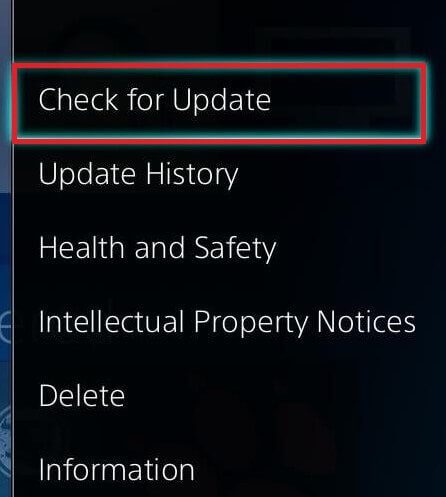 Click-on-Check-for-Updates-from-the-menu 7 طرق لإصلاح تعطل وتجمد PS4 (PlayStation 4)