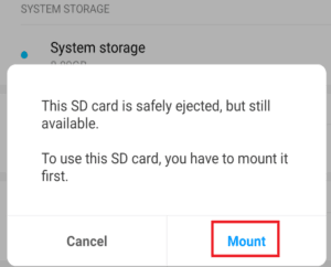 Click-on-Mount-option-300x242-1 كيفية فرض نقل التطبيقات إلى بطاقة SD على Android