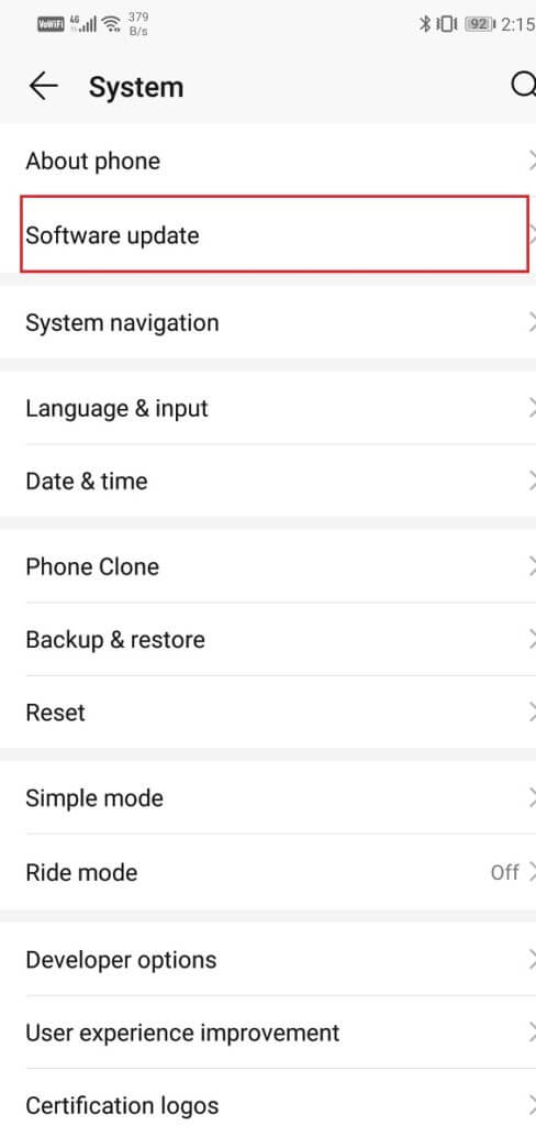 Click-on-Software-update-488x1024-1 أفضل 9 طرق لإصلاح خطأ "للأسف توقف التطبيق"