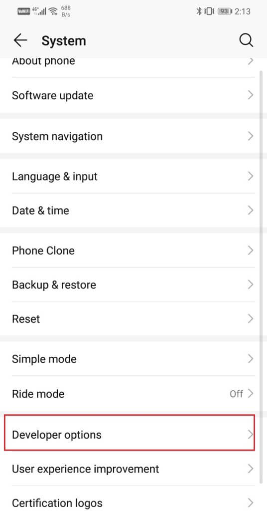 Click-on-the-Developer-options-1-536x1024-1 أفضل 9 طرق لإصلاح خطأ "للأسف توقف التطبيق"