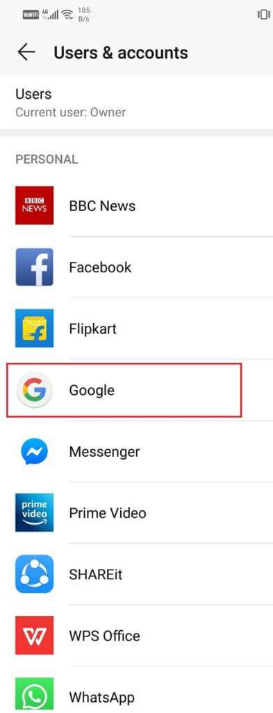 Click-on-the-Google-option-393x1024-2 إصلاح إشعارات Gmail لا تعمل على Android