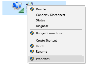 Click-on-the-Properties-option-from-t إصلاح تم حظر هذا الموقع من قبل مزود خدمة الإنترنت ISP في Windows 10
