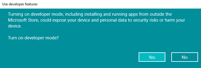 Click-on-the-Yes-button كيفية تثبيت Linux Bash Shell على Windows 10