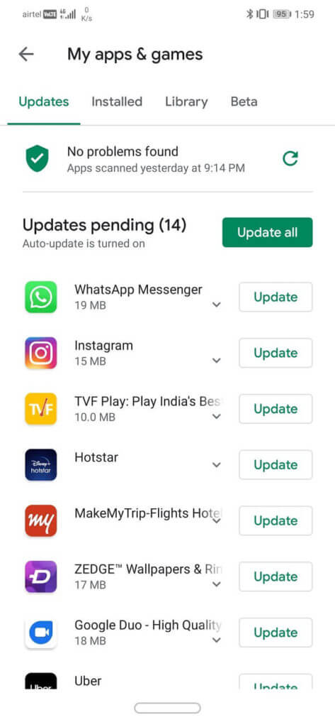 Click-on-the-update-button-1-473x1024-1 أفضل 9 طرق لإصلاح خطأ "للأسف توقف التطبيق"