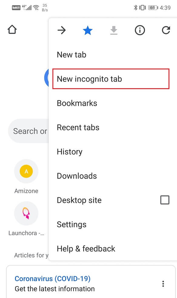 Click-on-the-“New-incognito-tab”-option-1 كيفية استخدام وضع التصفح المتخفي على Android