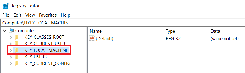 Double-click-on-HKEY_LOCAL_MACHINE-to-expand-the-same إصلاح: مفتاح Windows على لوحة المفاتيح لا يعمل في Windows 10