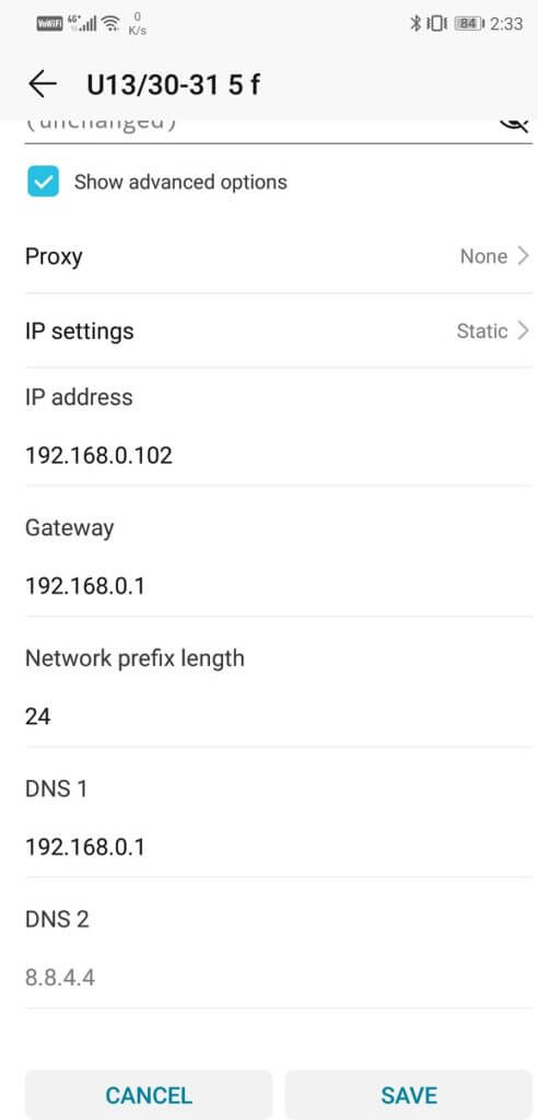 Edit-the-DNS-settings.-Enter-“8.8.8.8”-under-DNS-1-column-and-“8.8.4.4”-under-DNS-2-column-492x1024-1 إصلاح خطأ تعذر الاتصال بالانترنت في Android