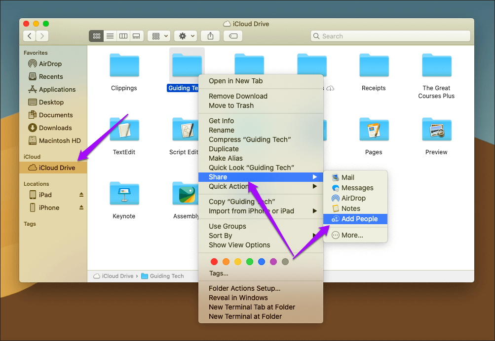 كيفية مشاركة مجلدات iCloud Drive بسهولة من iPhone و Mac و iCloud .com - %categories