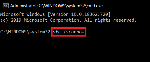 In-the-command-prompt-window-type-sfc-scannow-and-press-enter إصلاح: مفتاح Windows على لوحة المفاتيح لا يعمل في Windows 10