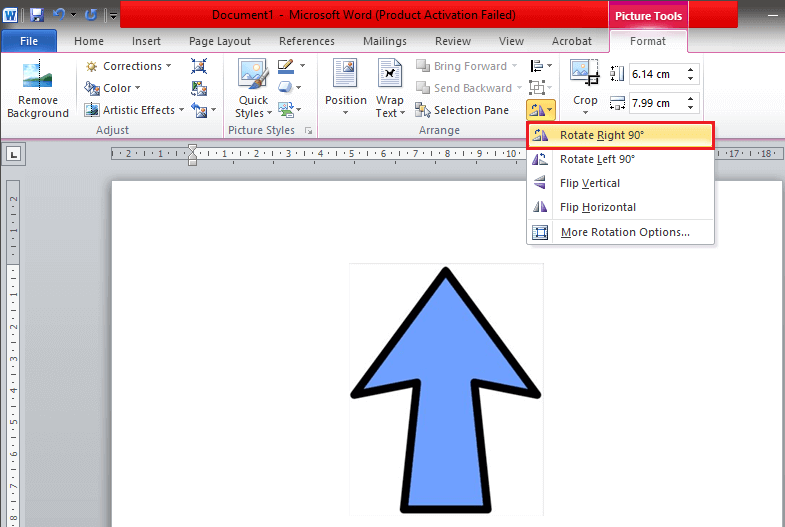 In-the-drop-down-menu-you-will-find-the-option-to-rotate-the-image-by-90° كيفية تدوير صورة في Word