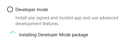 It-will-start-installing-the-Developer-Mode-package كيفية تثبيت Linux Bash Shell على Windows 10
