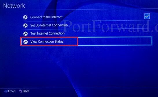 Navigating-to-the-below-path-Settings-Network-View-Connection-status 7 طرق لإصلاح تعطل وتجمد PS4 (PlayStation 4)