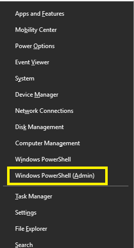 Open-Windows-PowerShell-with-Admin-Access إصلاح: مفتاح Windows على لوحة المفاتيح لا يعمل في Windows 10