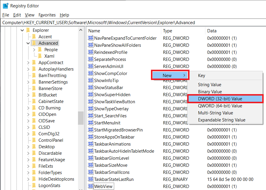 Right-panel-and-select-New-DWORD-32-bit-Value إصلاح: مفتاح Windows على لوحة المفاتيح لا يعمل في Windows 10