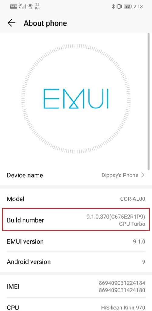See-Build-Number-keep-tapping-on-it-until-you-see-the-message-pop-up-501x1024-1 أفضل 9 طرق لإصلاح خطأ "للأسف توقف التطبيق"