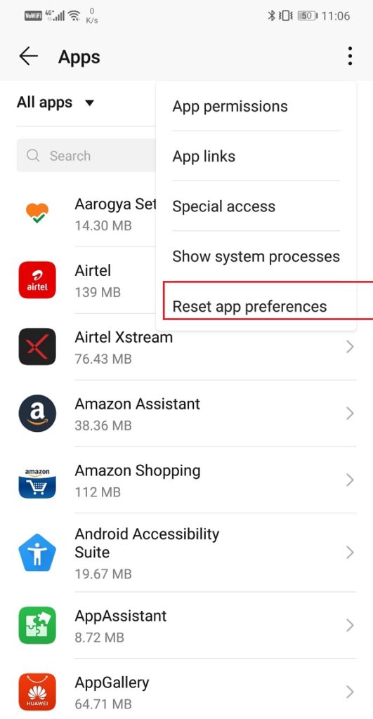Select-Reset-app-preferences-from-the-drop-down-menu-531x1024-1 إصلاح المشاكل الشائعة في WhatsApp