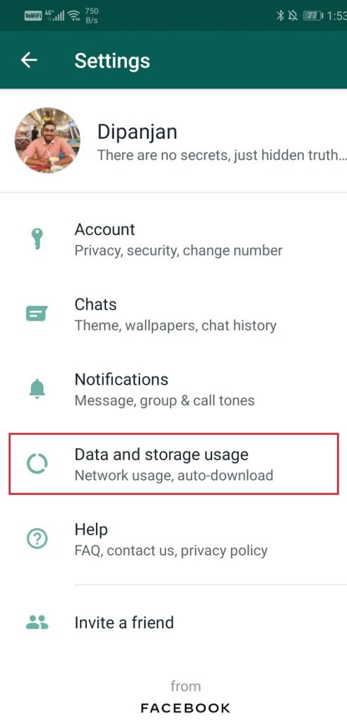 Select-the-data-and-storage-usage-option-491x1024-1 إصلاح المشاكل الشائعة في WhatsApp