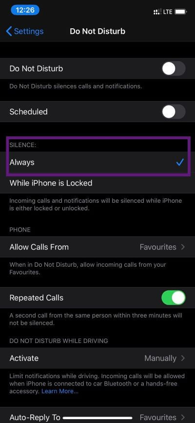 Silence-always_4d470f76dc99e18ad75087b1b8410ea9 لماذا أتلقى مكالمات عند تشغيل وضع عدم الإزعاج