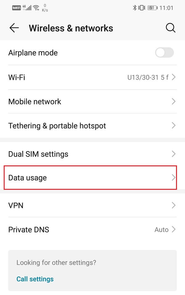 Tap-on-Data-Usage إصلاح المشاكل الشائعة في WhatsApp