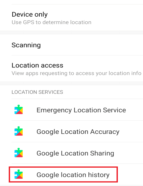 Tap-on-the-Google-location-history-option 3 طرق للعثور على هاتف Android المفقود