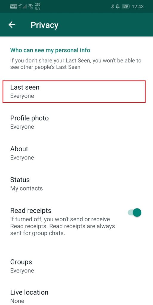 Tap-on-the-Last-seen-option-513x1024-1 إصلاح المشاكل الشائعة في WhatsApp