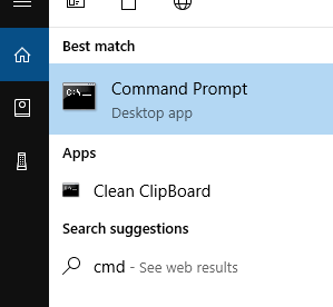 Type-cmd-in-the-search-bar-and-choose-command-prompt-with-administrator-access إصلاح تم حظر هذا الموقع من قبل مزود خدمة الإنترنت ISP في Windows 10
