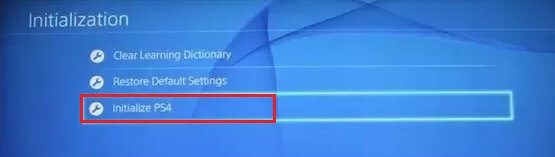 Under-the-initialization-click-on-Initialize-PS4 7 طرق لإصلاح تعطل وتجمد PS4 (PlayStation 4)