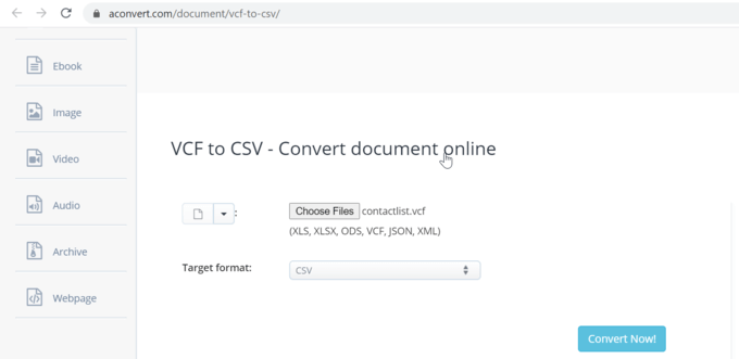VCF-to-CSV-fileconversion كيفية تصدير جهات اتصال iPhone إلى ملف VCF و Excel / CSV