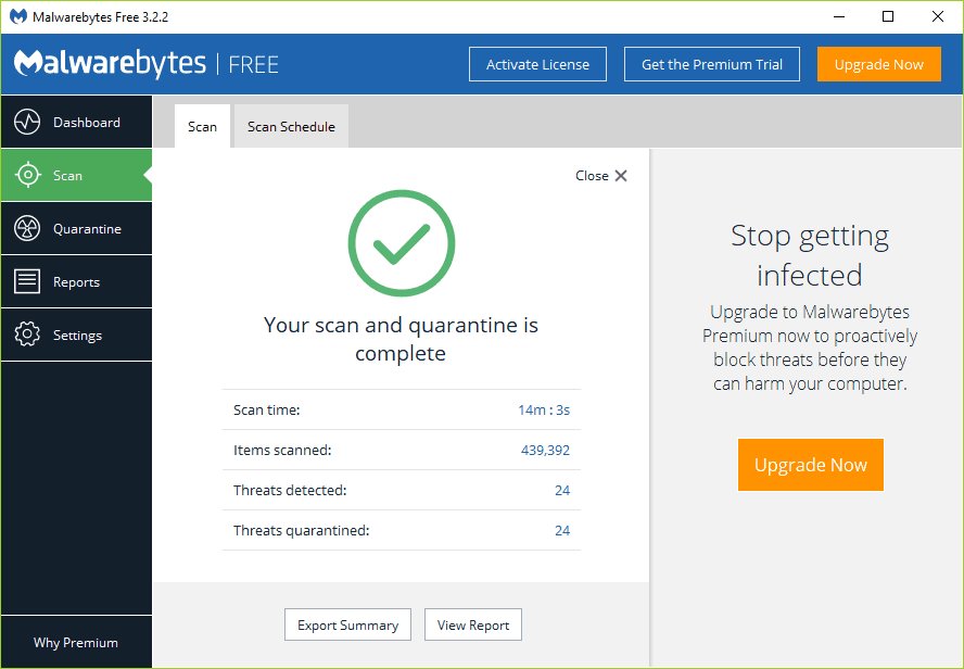 When-the-PC-restarts-the-Malwarebytes-Anti-Malware-will-launch-itself-and-will-display-the-scan-complete-message إصلاح: مفتاح Windows على لوحة المفاتيح لا يعمل في Windows 10