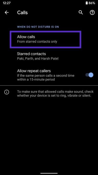 allow-calls-from-android_935adec67b324b146ff212ec4c69054f لماذا أتلقى مكالمات عند تشغيل وضع عدم الإزعاج