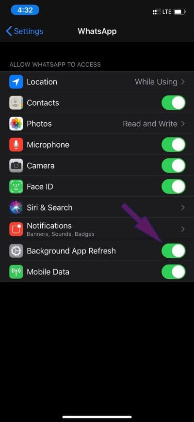 background-app-referesh_4d470f76dc99e18ad75087b1b8410ea9 أفضل 9 إصلاحات لعدم عمل إشعارات WhatsApp على iPhone و Android