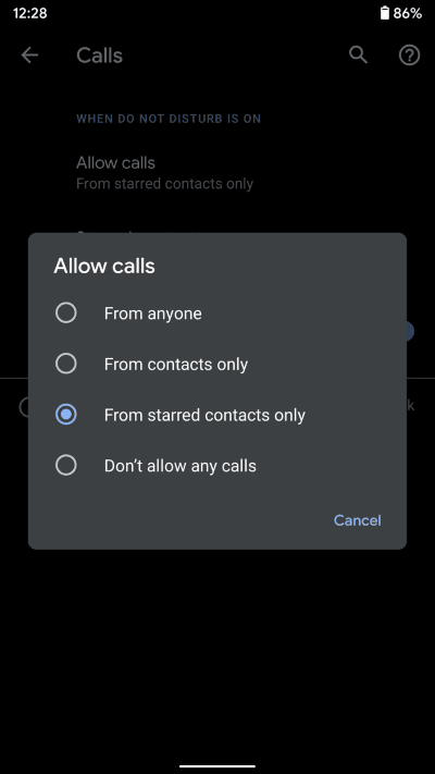 لماذا أتلقى مكالمات عند تشغيل وضع عدم الإزعاج - %categories