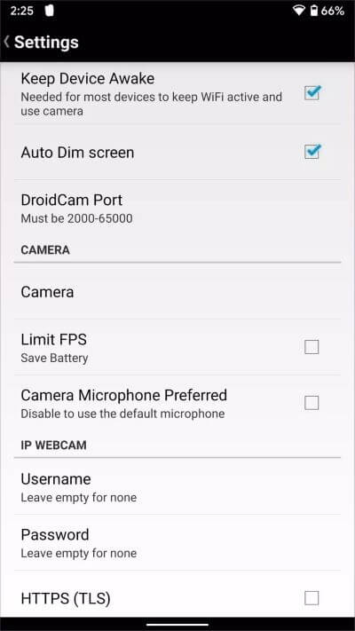 droidcam-settings_935adec67b324b146ff212ec4c69054f EpocCam مقابل DroidCam: أي تطبيق كاميرا ويب أفضل على Windows