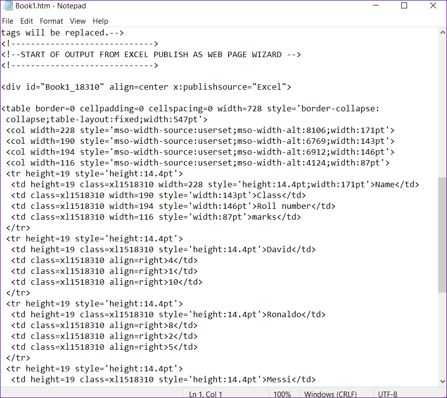 excel-to-html-10_4d470f76dc99e18ad75087b1b8410ea9 3 أفضل الطرق لتحويل Excel Sheet إلى جدول HTML
