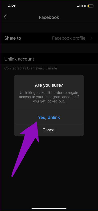 fix-igtv-videos-not-sharing-to-facebook-mobile-and-pc-15_4d470f76dc99e18ad75087b1b8410ea9 أفضل 3 إصلاحات لمشاركة مقاطع فيديو Instagram IGTV على Facebook (الهاتف المحمول والكمبيوتر الشخصي)
