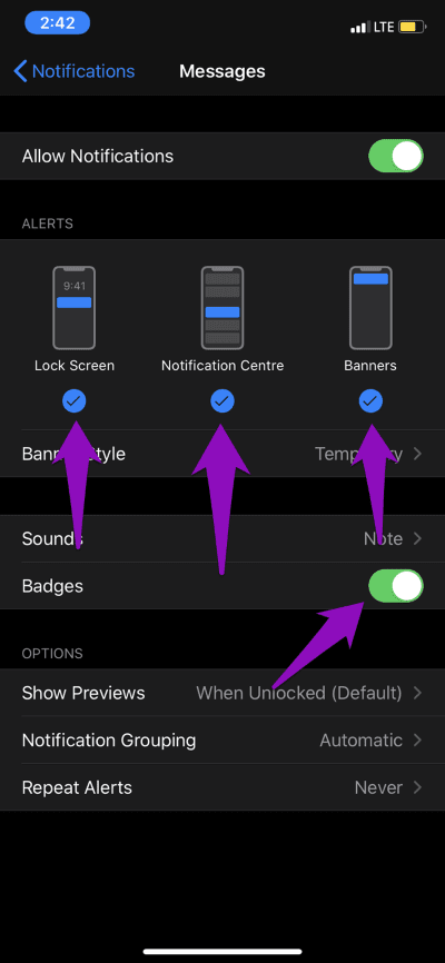 fix-imessage-notifications-not-working-on-iphone-04_4d470f76dc99e18ad75087b1b8410ea9 أفضل 7 إصلاحات لعدم عمل إشعارات iMessage على iPhone