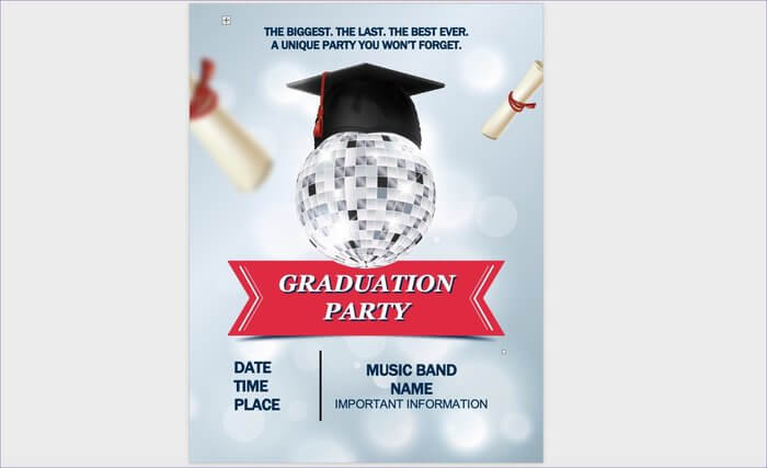 gradution-party_935adec67b324b146ff212ec4c69054f أفضل 11 قالب Microsoft Word لإنشاء المنشورات