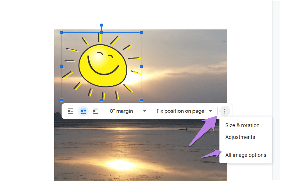 كيفية وضع صورة أو نص أعلى صورة أخرى في Google Docs - %categories