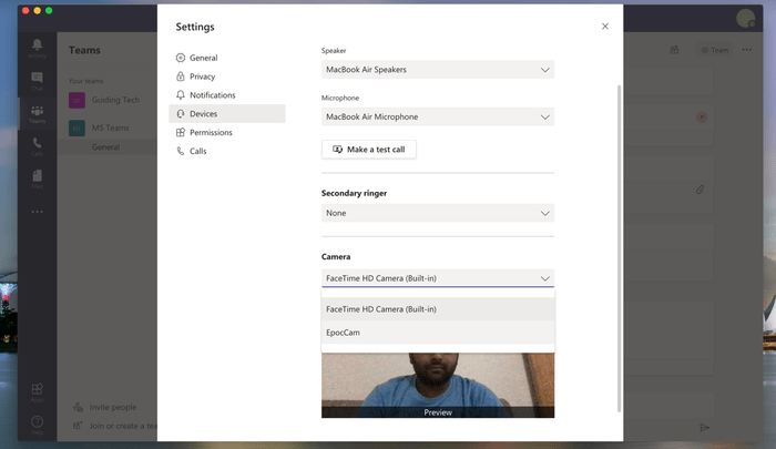 microsoft-teams-epoccam_935adec67b324b146ff212ec4c69054f كيفية إصلاح عدم عمل EpocCam على Zoom أو Microsoft Teams أو Google Meet