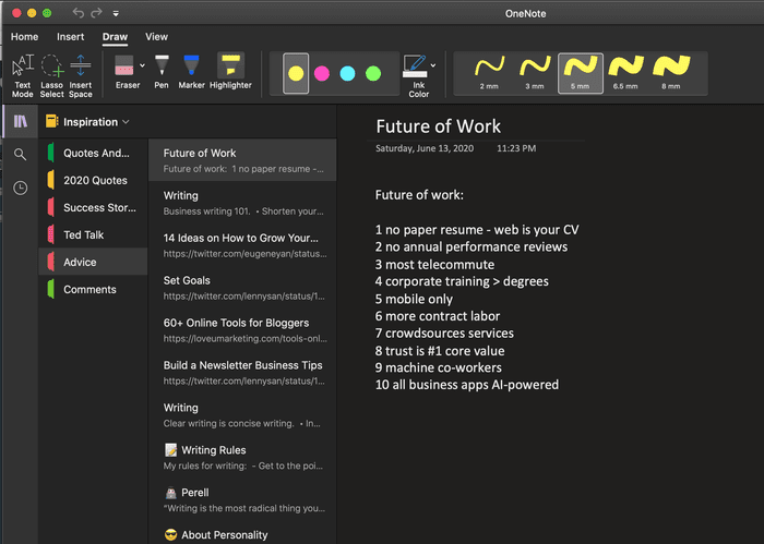 onenote-drawing_935adec67b324b146ff212ec4c69054f OneNote مقابل Bear Notes: أي تطبيق تدوين ملاحظات أفضل على Mac