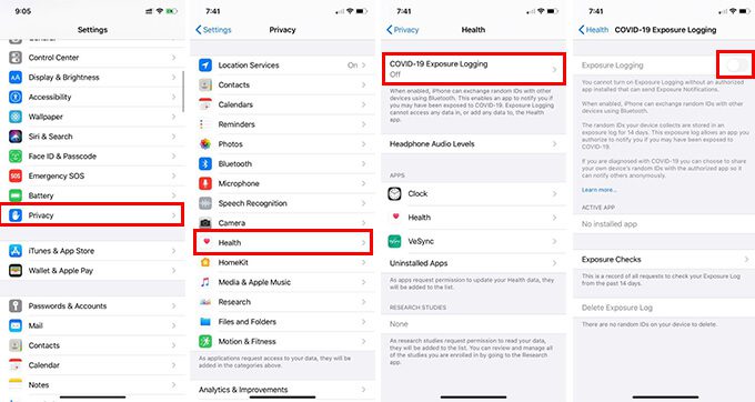 Activate-COVID-19-Exposure-Notification-on-iPhone كيفية تمكين إخطار التعرض COVID-19 على iPhone