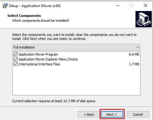 Again-click-on-Next-button كيفية نقل البرامج المثبتة إلى محرك أقراص آخر في Windows 10