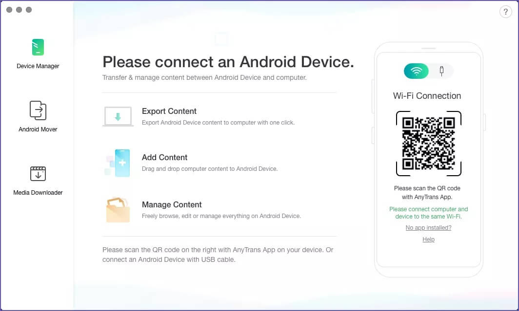 AnyTrans-Android-File-Transfer-Alternative_4d470f76dc99e18ad75087b1b8410ea9 أفضل 4 بدائل نقل ملفات Android لنظام التشغيل Mac