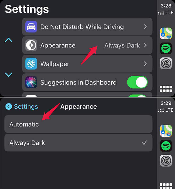 Change-CarPlay-Theme-Appearance كيفية تغيير الخلفية على Apple CarPlay