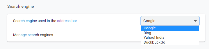 Choose-any-search-engine-of-your-choice-from-the-dropdown-menu 4 طرق لإزالة إعادة توجيه ByteFence بالكامل