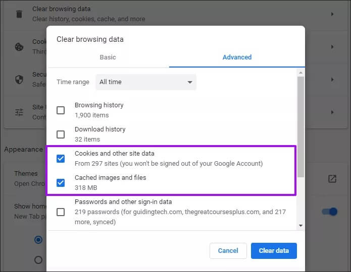 Chrome-Autofill-Not-Working-Fixes-11_4d470f76dc99e18ad75087b1b8410ea9 أفضل 6 طرق لإصلاح مشكلة عدم عمل الملء التلقائي في Chrome