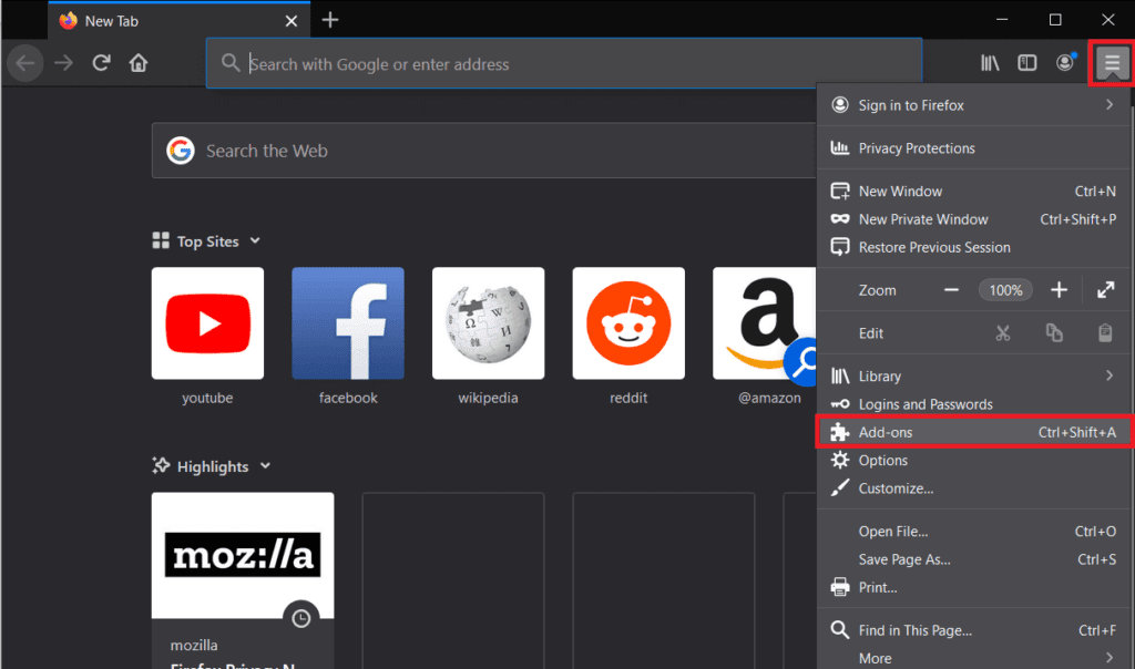Click-on-Add-ons-1024x604-1 كيفية إصلاح خطأ javascript:void(0)
