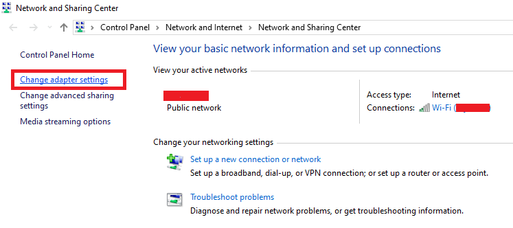 Click-on-Change-adapter-settings ما هو محول Microsoft Virtual WiFi المصغر وكيفية تمكينه؟