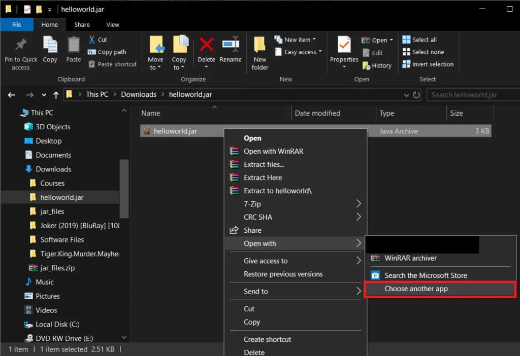 Click-on-Choose-another-app-1024x702-1 كيفية تشغيل ملفات JAR على نظام التشغيل Windows 10