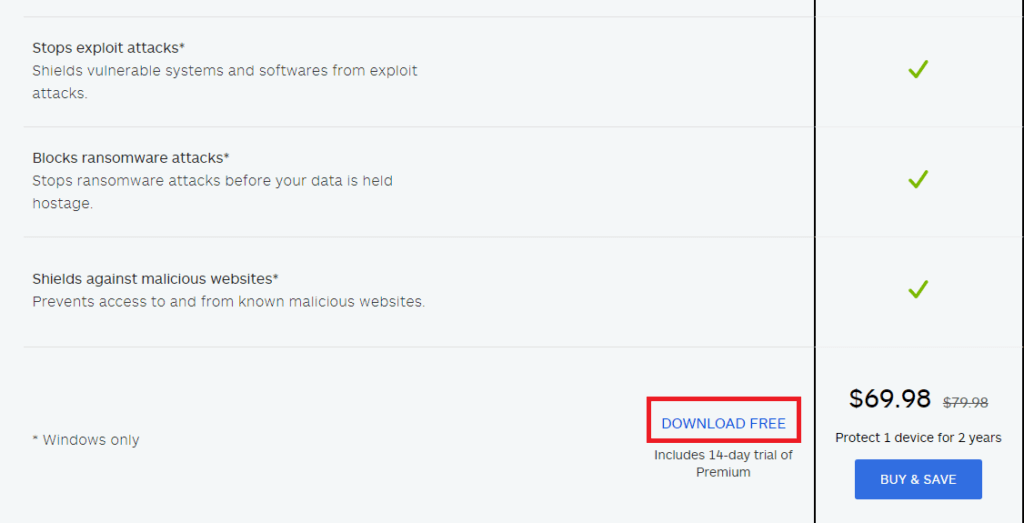 Click-on-Download-Free-option-and-the-MalwareBytes-will-start-downloading-1024x523-1 4 طرق لإزالة إعادة توجيه ByteFence بالكامل
